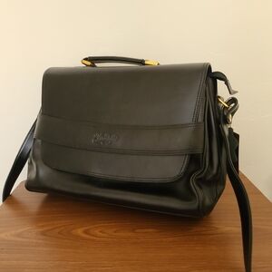 VINTAGE 1997 Deadstock Genuine Leather Briefcase - YanShan Beijing